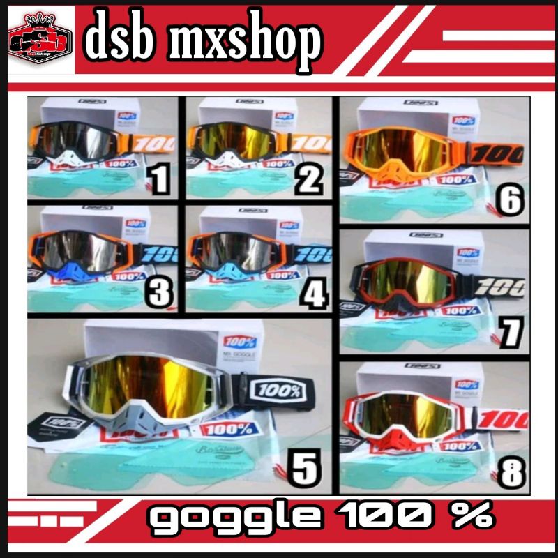 KACAMATA GOGGLE 100% MX GOGGLE 100% REPLIKA