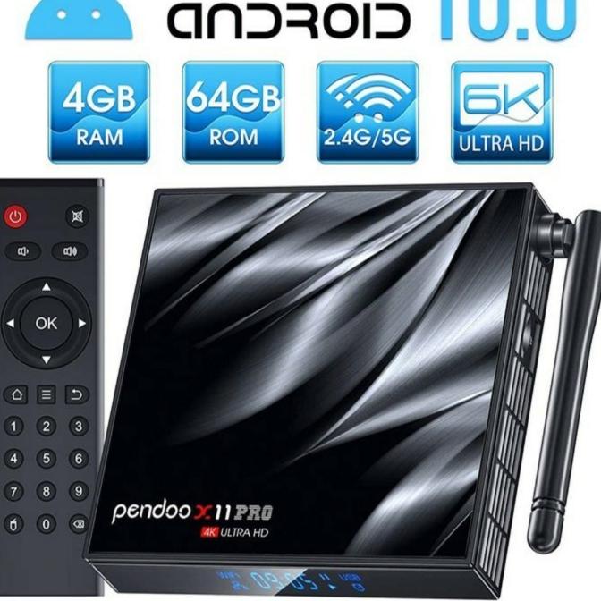 Android tv box pendoo x11 pro 4GB/64GB os 10 allwinner h616