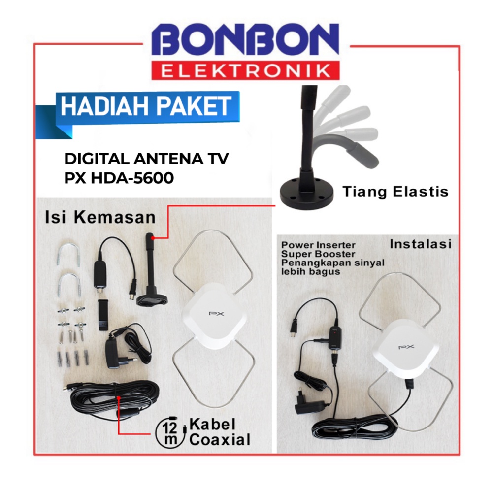 Bundling Sharp Set Top Box STB-DD001i + Antena Digital PX HDA-5600