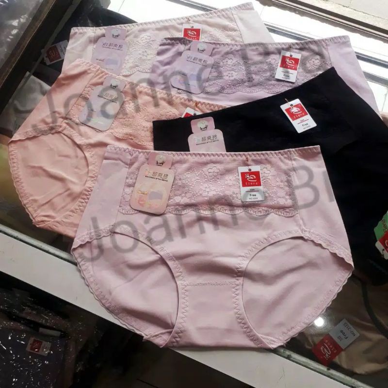 Elena Celana Dalam Wanita Semi Highwaist Katun E 9293 - CD Wanita Lembut Pasak Tinggi Nyaman