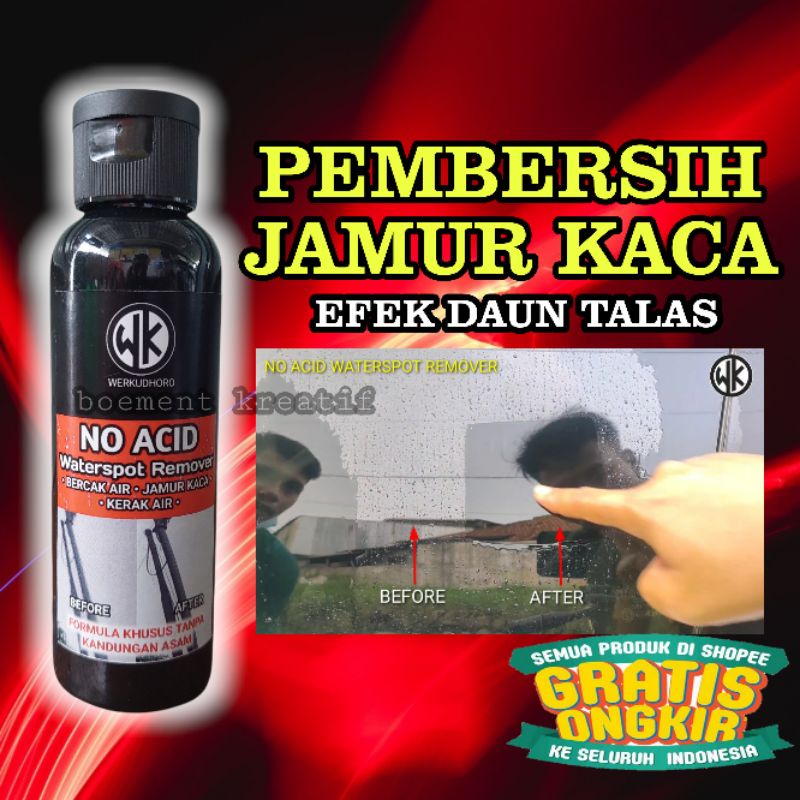 Pembersih jamur kaca mobil / penghilang  jamur kaca NO ACID efek daun talas / pembersih kaca semua jenis kaca