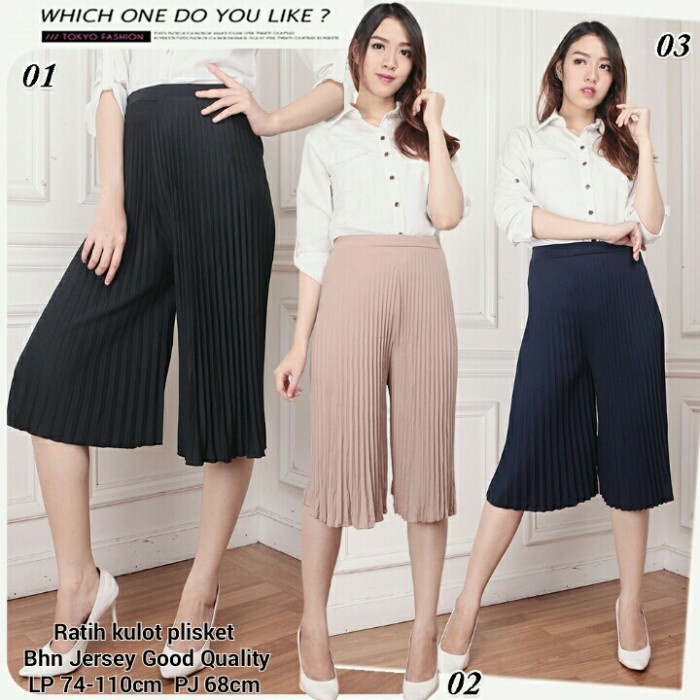 Celana Kulot Plisket Pendek / short culottes / grils short / Celana Plisket Pendek / Celana Pendek