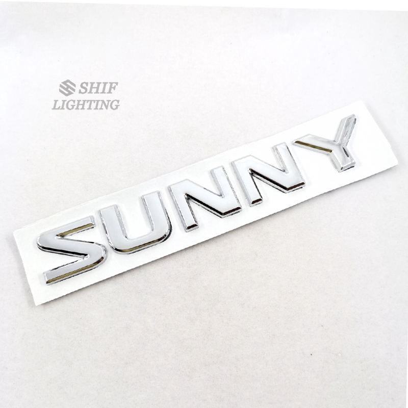 1pc Stiker Emblem Logo SUNNY Bahan ABS Krom Untuk Bagasi Belakang Mobil NISSAN