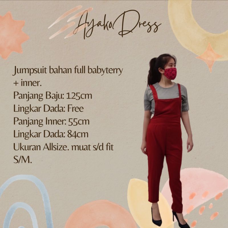 ATASAN BAJU FASHION DRESS SET OVERALL JUMPSUIT WANITA CASUAL KERJA KOREA PANTAI SANTAI JEANS KATUN