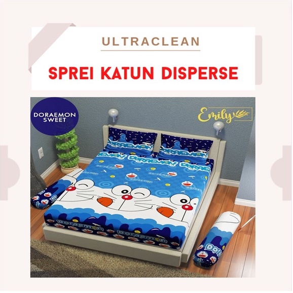 Sprei Homemade DORAMI EMON EMILY NAVY Anak &quot;PREMIUM&quot; katun ukuran 90 100 120 140 160 180x200