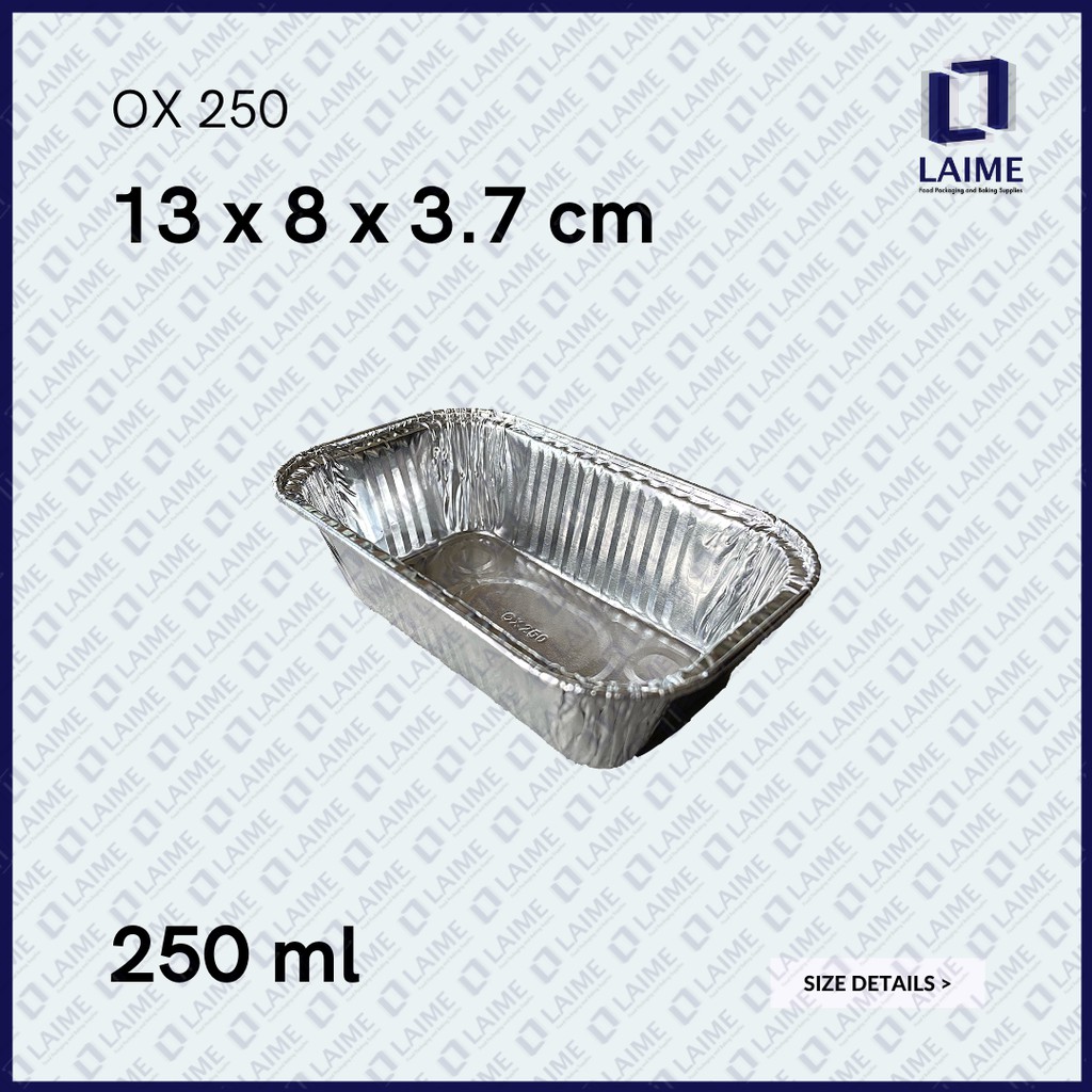 OX 250 OX250 (Tanpa Tutup)- Alumunium Aluminium Foil Tray Cup
