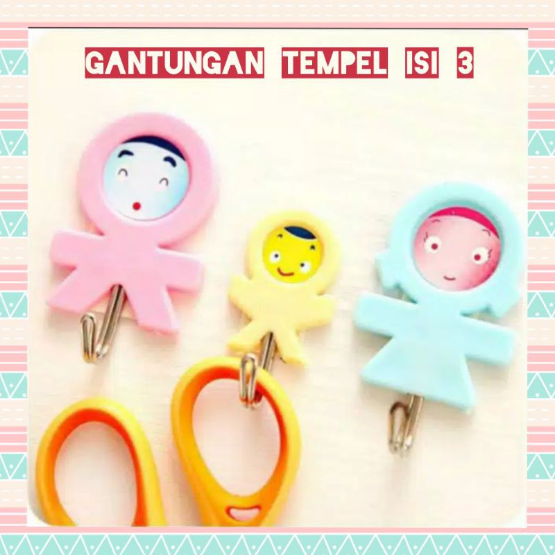 Gantungan tempel serbaguna bentuk boneka