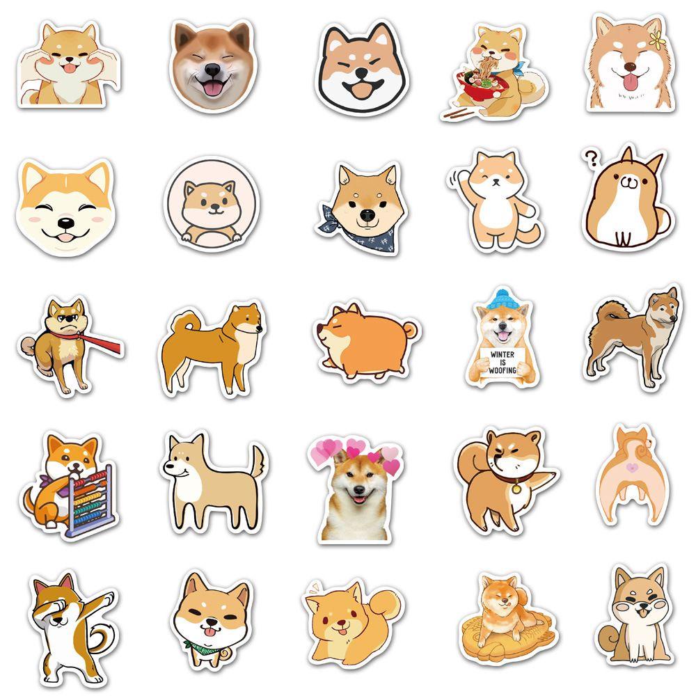 Agustin Jepang Shiba Inu Anjing Stiker Indah 50 Pcs/pack DIY Scrapbook Helm Gitar Stiker Koper Skateboard Hewan Stiker