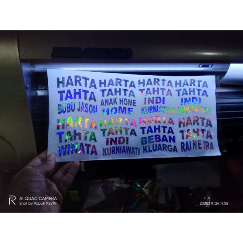 

stiker hologram Harta Tahta