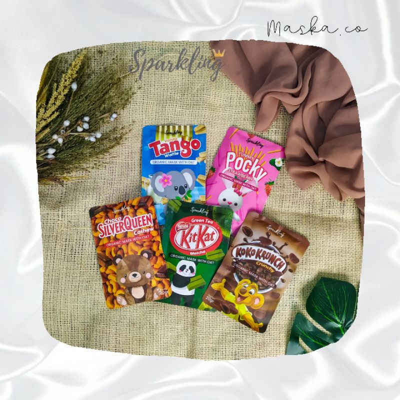 Distri Buy 1 Free 1 Gift Sparkling Masker Organik Snack Shopee Indonesia
