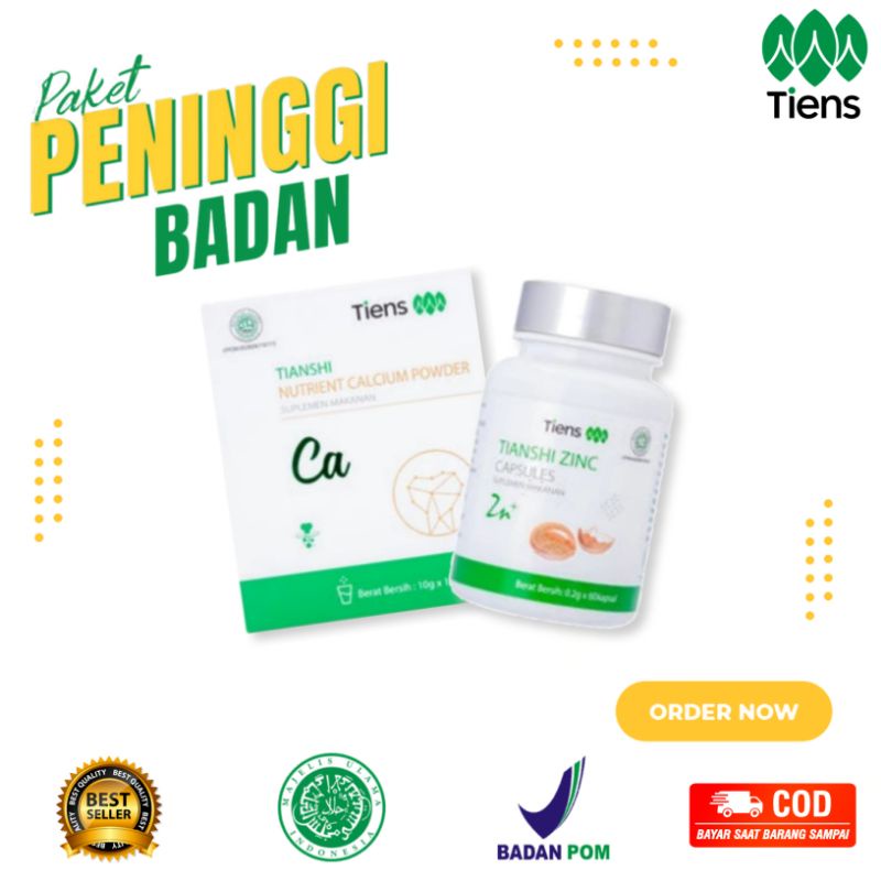 [TERLARIS]PENINGGI BADAN TERBAIK KALSIUM TIENS 100% ORIGINAL