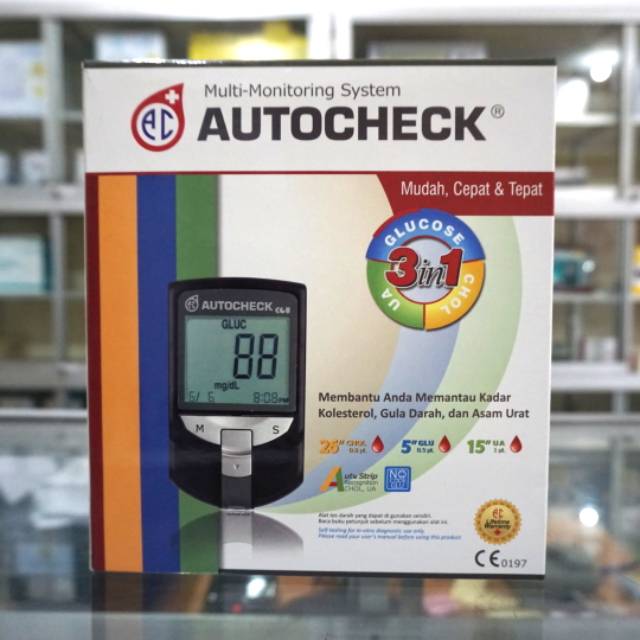 ALAT CEK DARAH 3 IN 1 AUTOCHECK , GULA , ASAM , URAT , KOLESTEROL / AUTO CHECK CEK DIABETES AUTOCEK AUTOCHEK