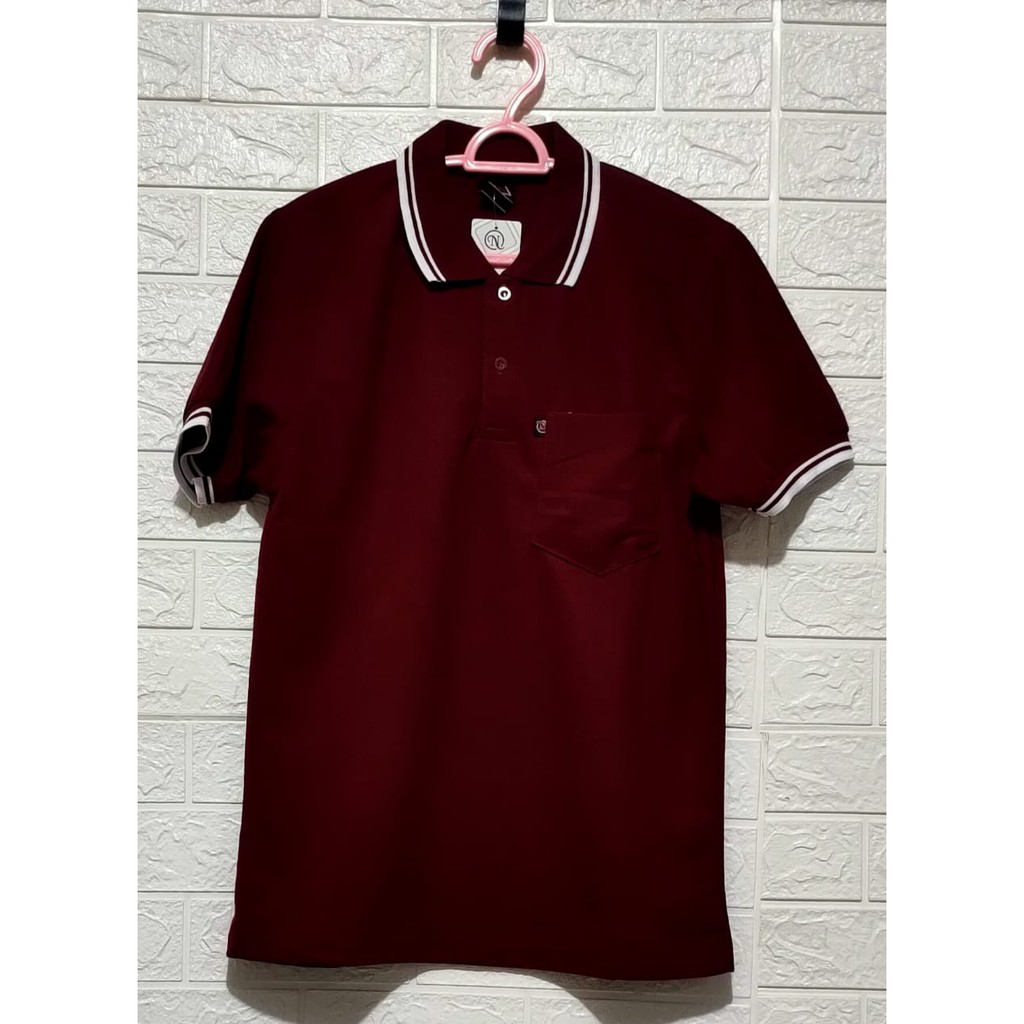 Noveli wear - Kaos polo pria polos saku | kaos kerah pria saku dewasa lengan pendek size L XL XXL