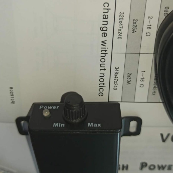Bass Control Volume Untuk Monoblock Venom VO 500.1 MKll - Dinasti Audi