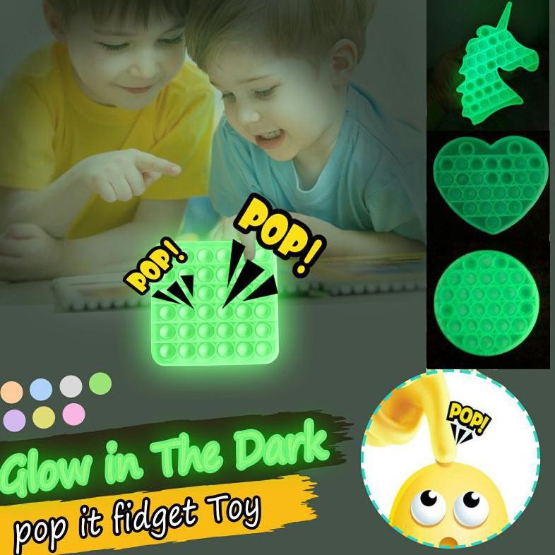 Mainan Pop It Glow In The Dark/Pop It Bersinar Dalam Gelap