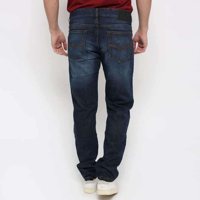 Edwin Celana Jeans Edw 202 Indigo Regular Fit Pria Panjang Biru Jeans - Biru, 31