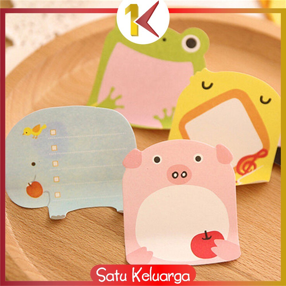 SK-A3 Sticky Notes Motif Binatang Tempelan Kertas Catatan Memo Note Karakter Animal Lucu Unik-1