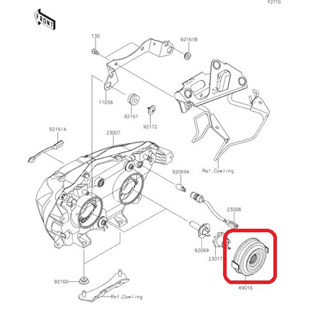 Seal Headlamp Kawasaki Z250 Original, Ready Stock