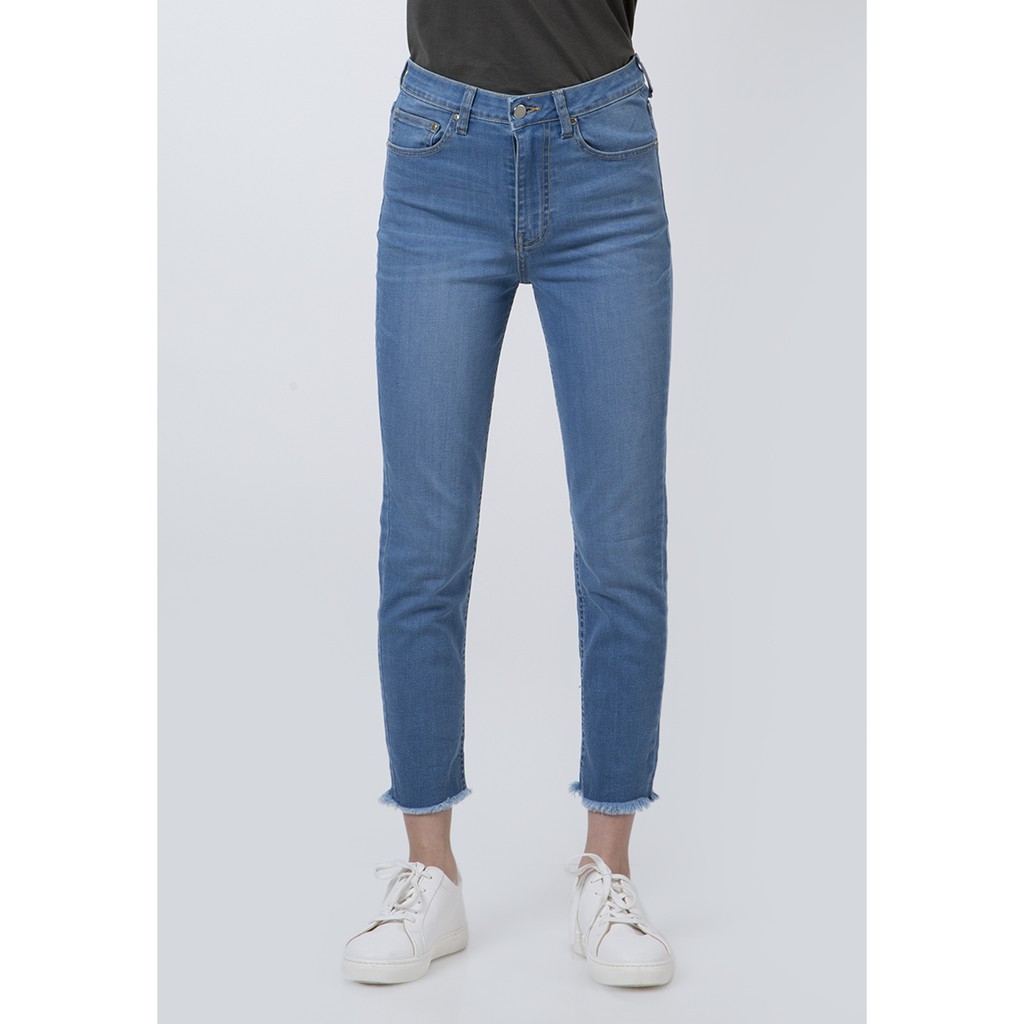 The Executive High Ankle Jeans 5-LPDKEY120D039 Med Blue