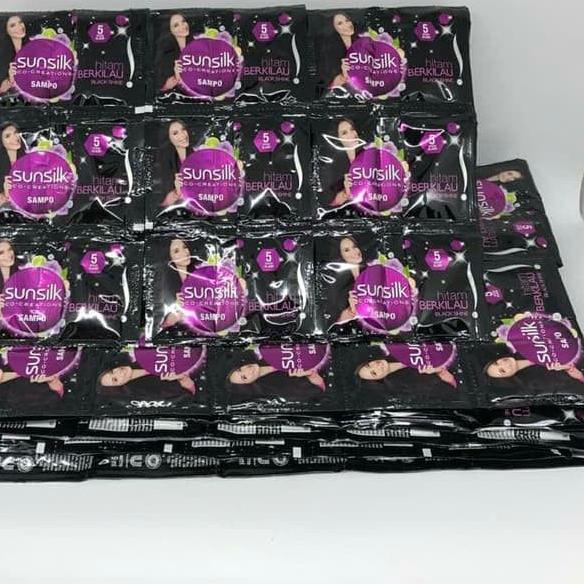 ⛄ ** ISI 12 ** UNILEVER SHAMPOO SUNSILK SACHET BLACK SHINE SHAMPOO SUNSILK SOFT & SMOOTH RENCENGAN |