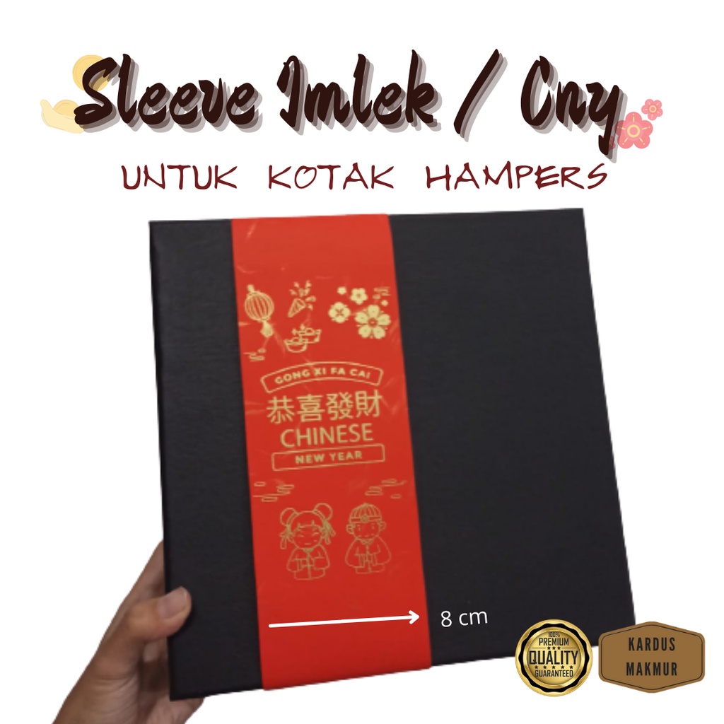 

Kertas Segel Sleeve / Paper Belt tema Lunar New Year / Imlek / Sincia premium untuk kotak parcel