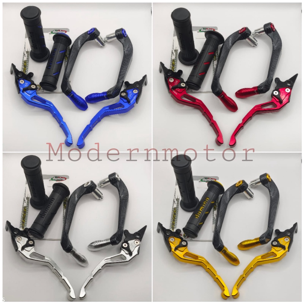 [HEMAT 3in1] Proguard Carbon Sabit + Handgrip Domino + Jalu as + Handle Variasi CNC Nmax PCX Aerox Vixion Beat Mio Vario Tiger Mx Lexi Vario150 CBR R15 v3 Fu Mio j Rx king ADV Freego