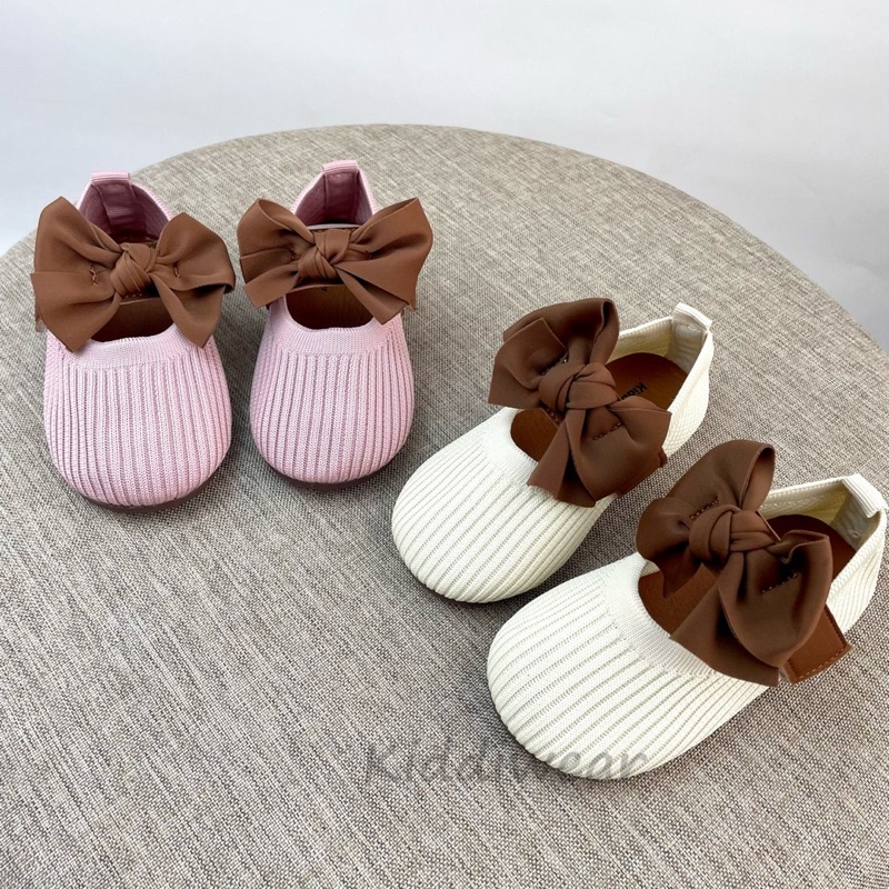 (Kiddiwear) Sepatu Sandal Flat Anak / Sepatu Sandal Selop Rajut Anak Cewe  Casual  Import Usia 1-5 Tahun MBK104