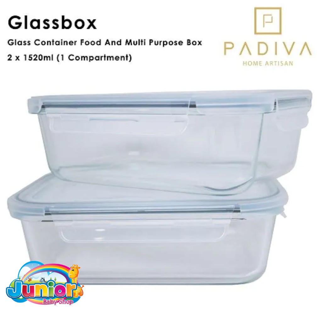 Padiva Glassbox 1520ml 2pcs