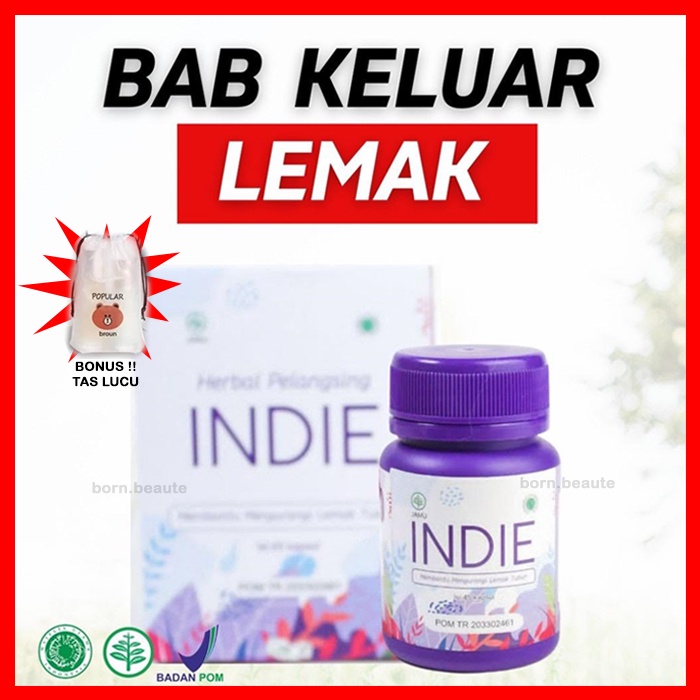 INDIE SLIM KAPSUL Original Pelangsing Herbal BPOM Diet Detox Penurun Berat Badan Hindi Slim Kapsul -