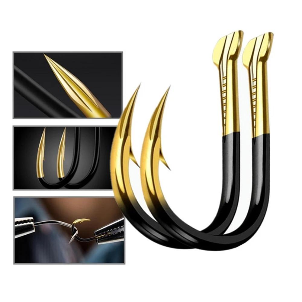 Nickolas1 Kait Pancing Untuk Aksesoris Memancing Ikan Gurame Umpan Holder Sea Tackle 50pcs/lot Lingkaran Tunggal Tungsten Steel