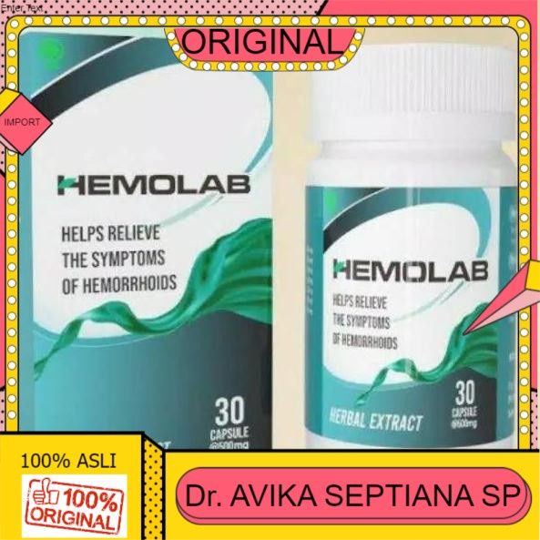 100% ASLI  Hemolab obat wasir herbal original HEMOLAB ㄽ