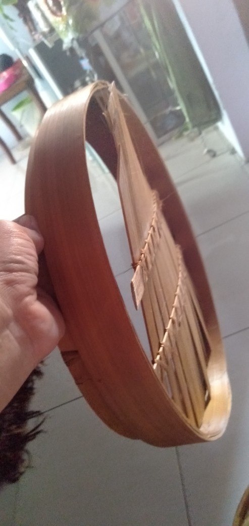 Streamer Klakat Bambu Dimsum 35cm | Kukusan Bambu - 2 Wadah + 1 Tutup