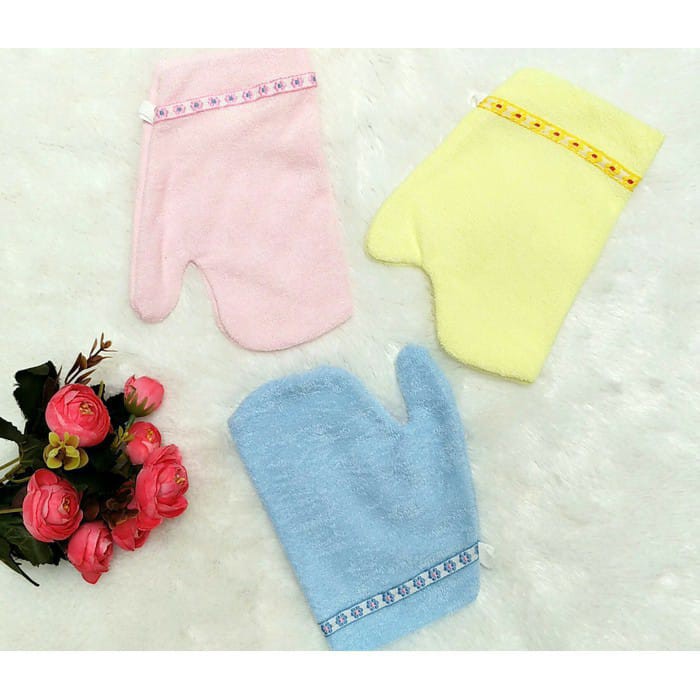 Waslap Model Jari Tebal/Waslap Bayi Kain Tebal Tangan