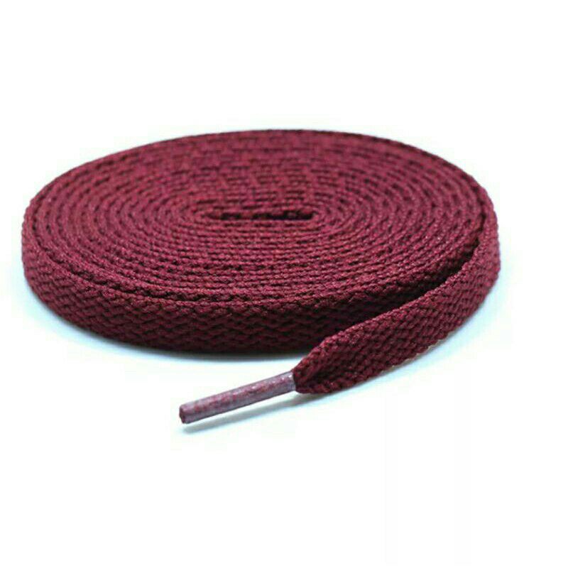 Tali sepatu casual motif gepeng-Maroon