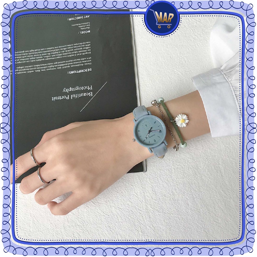 Jam Tangan Wanita Polos Jam Kulit PU Sintetis Jam Analog Jam Fashion Wanita