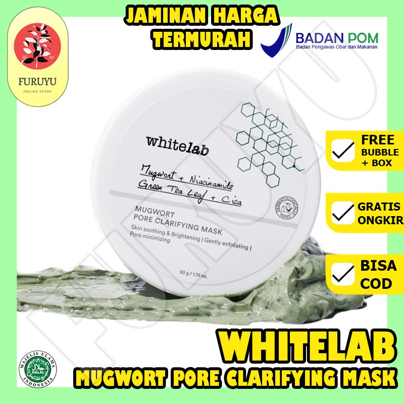 Masker Wajah Membersihkan Pori Whitelab Mugwort Pore Clarifying Mask