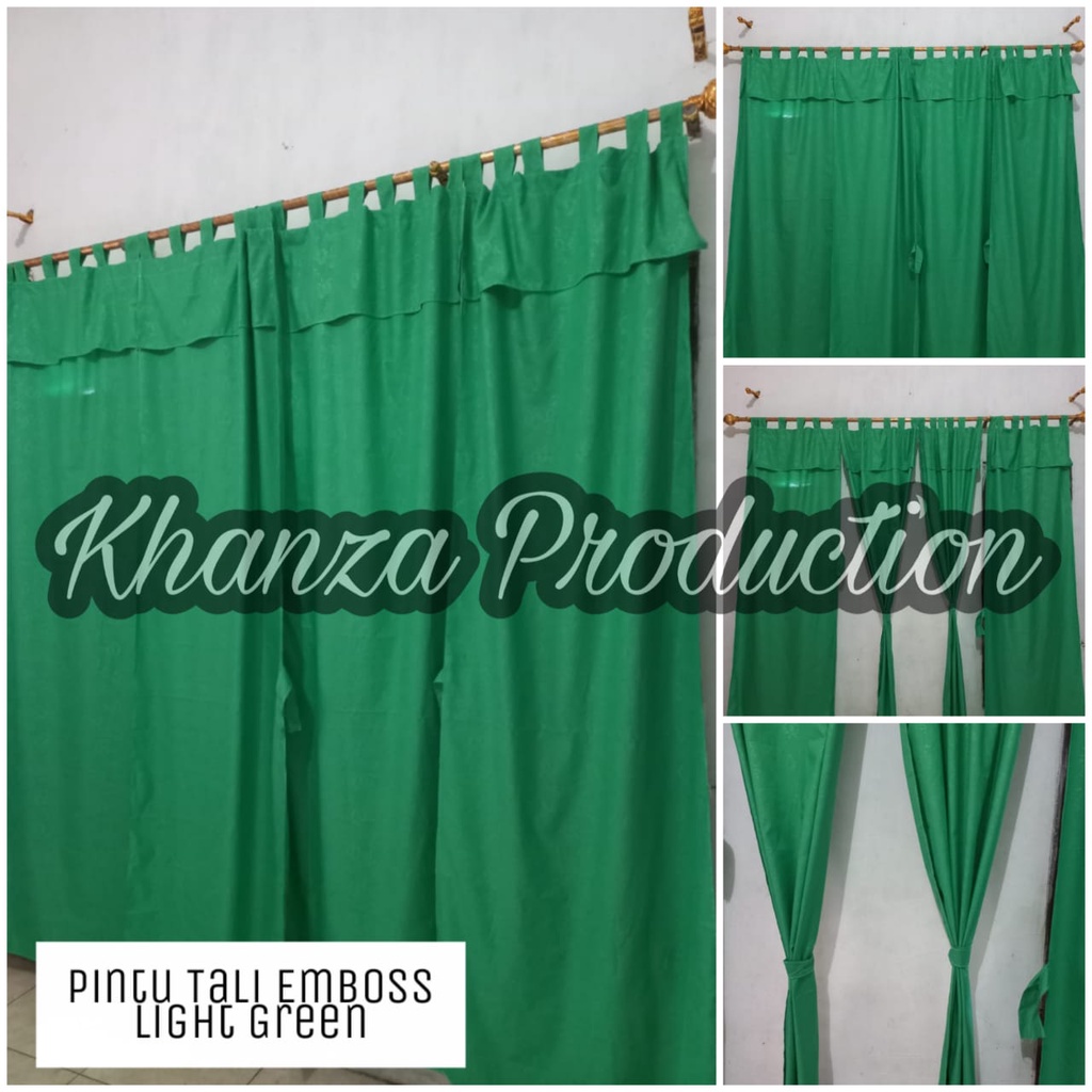 Jual Gorden Pintu Polos Bisa Juga Jendela Polos Emboss Warna Hijau Tosca