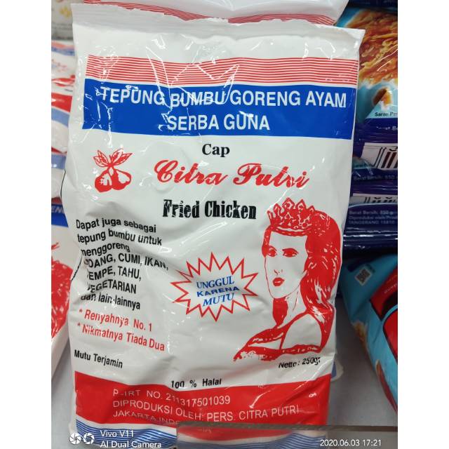 

Tepung Putri Tepung Citra Putri Tepung crispy 250 gr