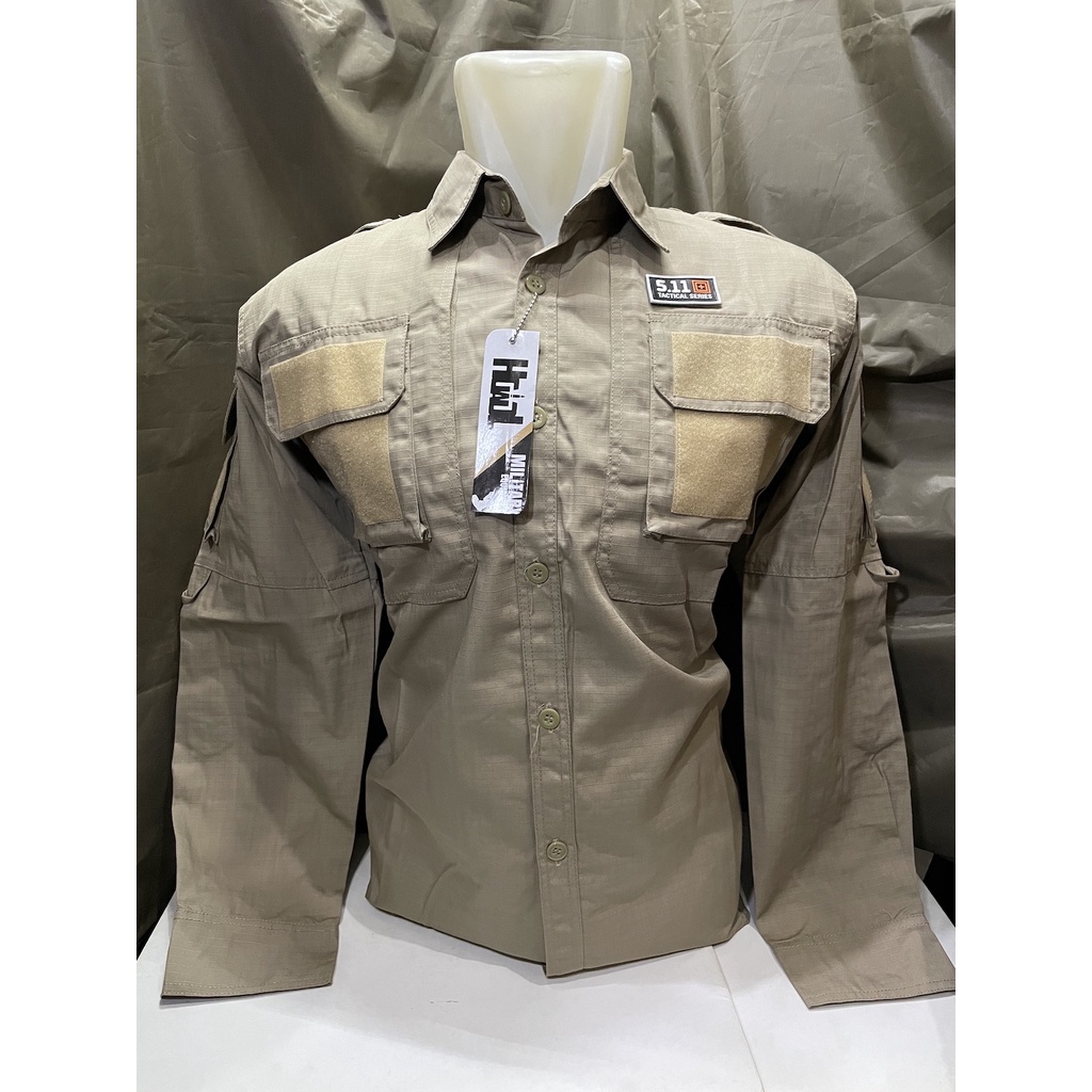 Kemeja 5.11 Panjang Tan - Kemeja Tactical - Kemeja Pria BDU Panjang