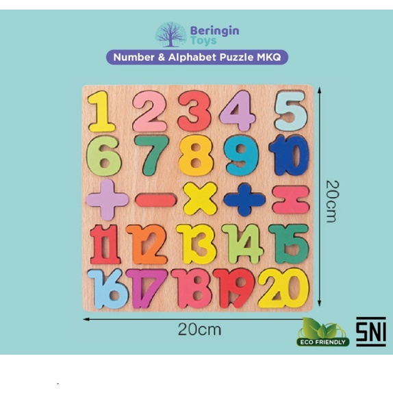 Mainan Edukasi - Wooden Toys - Mainan Anak Number &amp; Puzzle - Mainan Anak