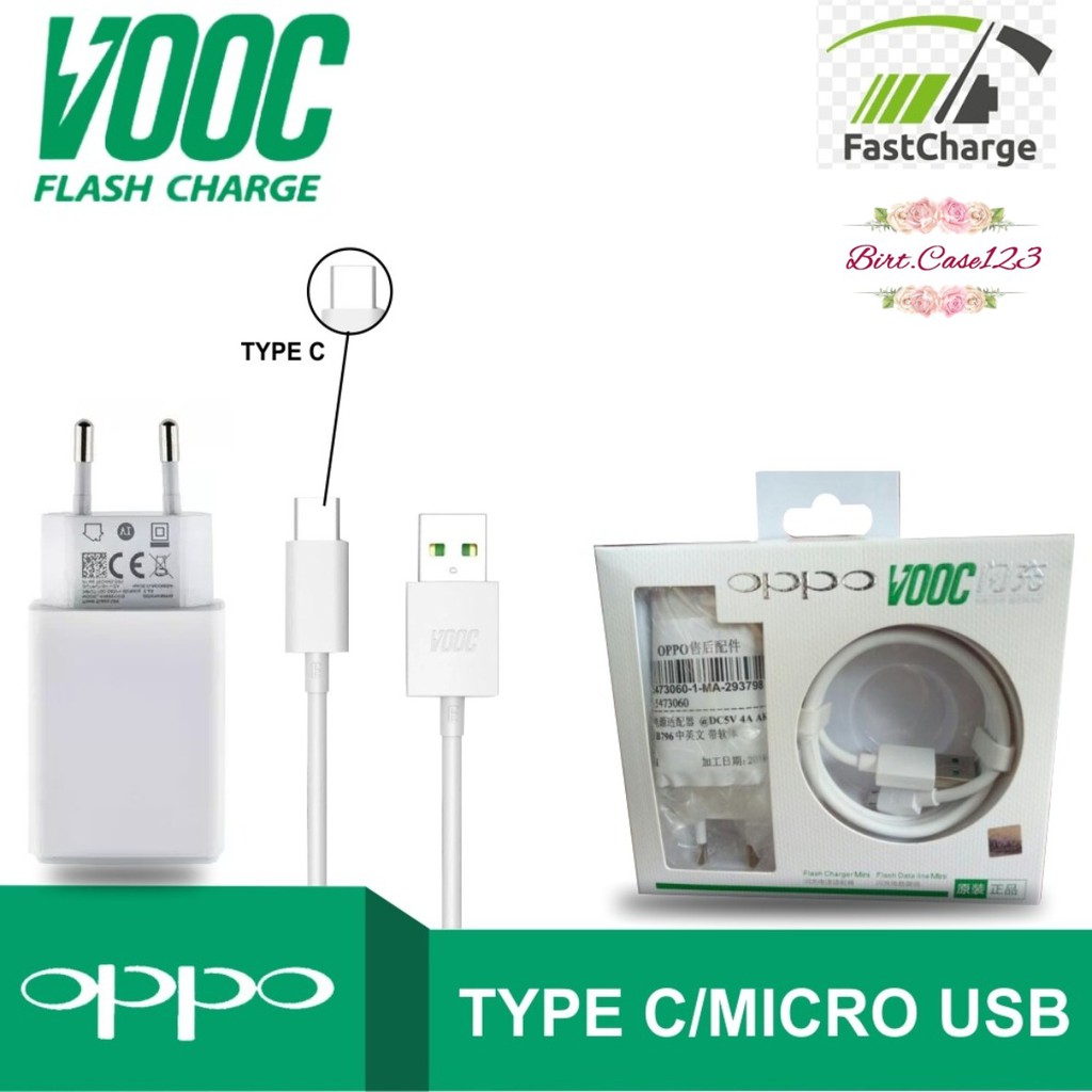 BM010 AK779 Charger Cashan OPPO VOOC a5a92020 tipe c ORIGINAL100% support VOOC Fast Charging 4amper BC2236