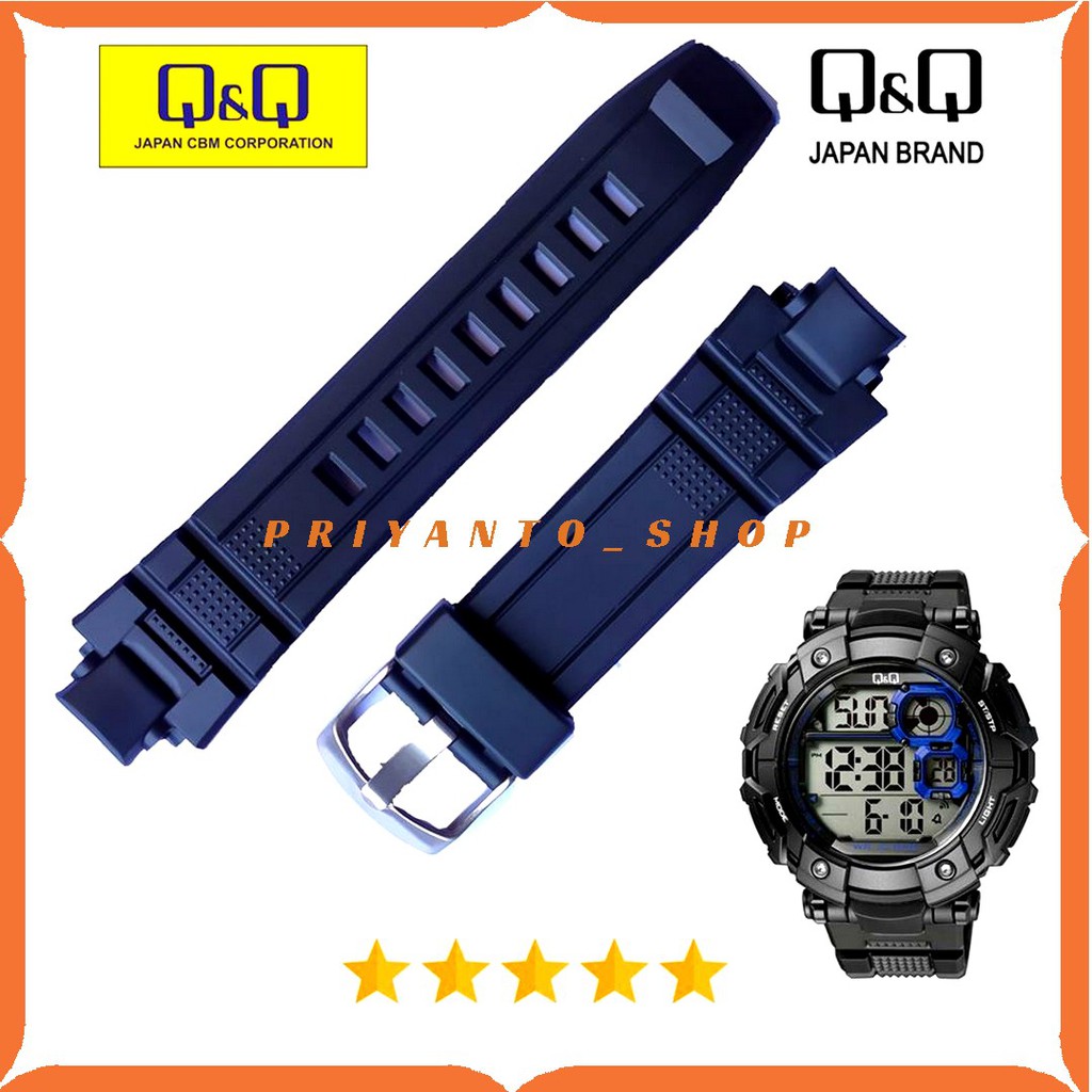 Strap tali Jam Tangan Sport qq Q&amp;Q M-150 QnQ M 150 QQ M 150 Hitam