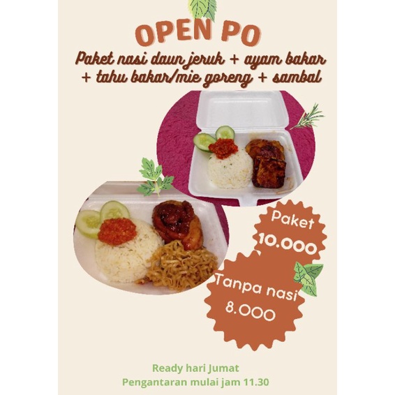 

paket nasi gurih daun jeruk