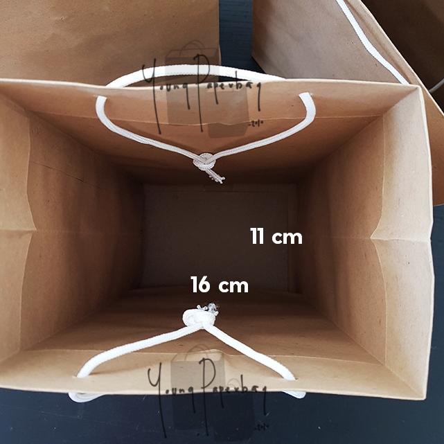 

Limited - Paper Bag Tas Kertas Paperbag Kraft Coklat Polos 16 x 11 x 34,5 125GSM