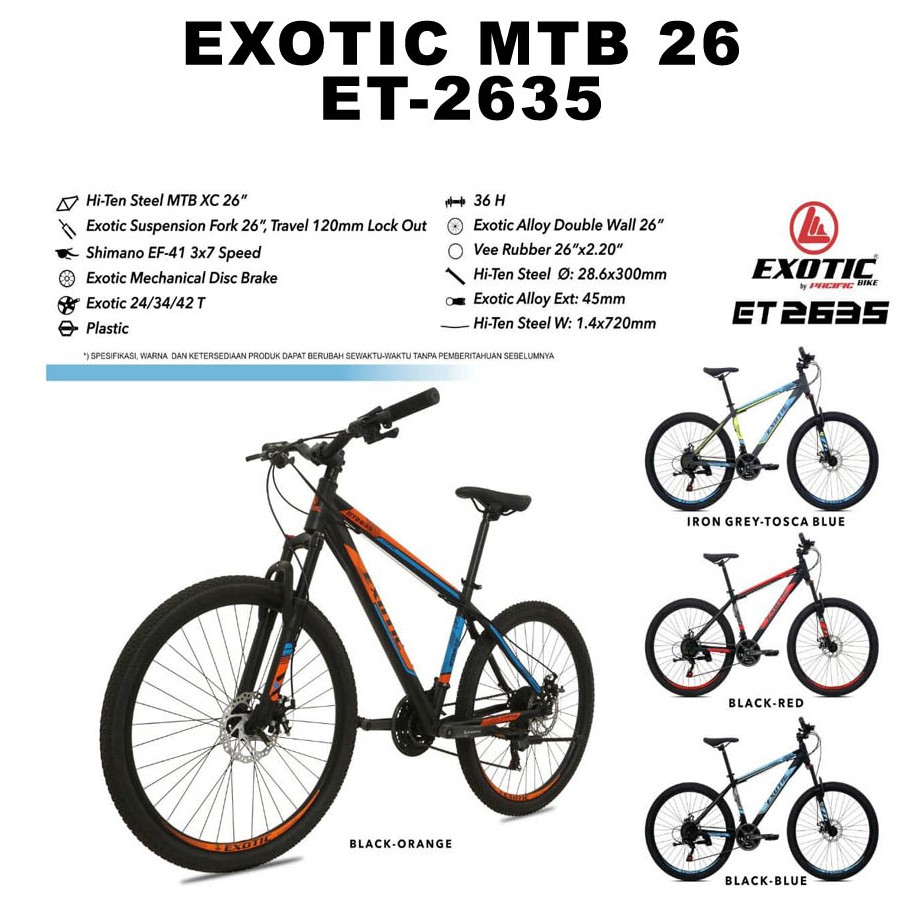 SEPEDA MTB 26 INCH EXOTIC ET-2635