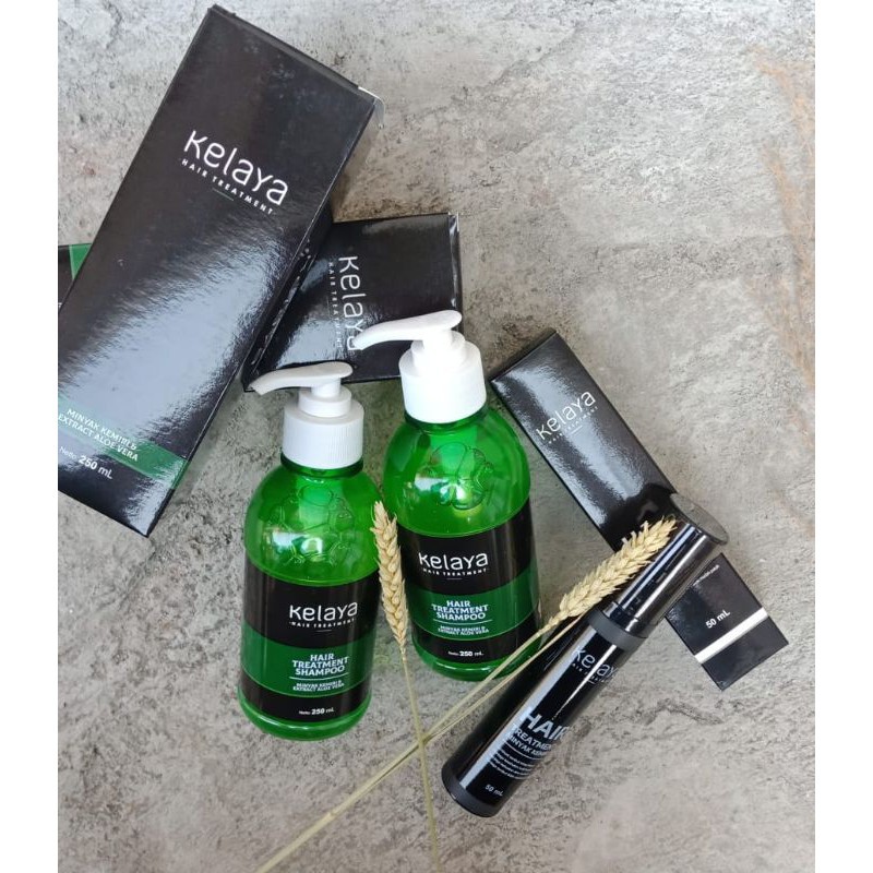 Paket Komplit KELAYA SHAMPOO Hair Treatment Bundling Spesial (Shampo, Minyak, SERUM)