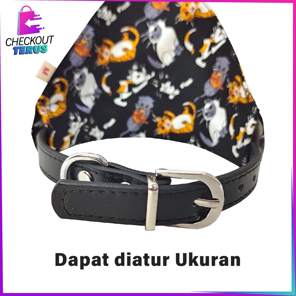 CT C568 Kalung Bandana Slayer Kucing Anjing Motif Syal Segitiga Aksesoris Hewan Peliharaan Perlengkapan Kalung Anjing Kucing