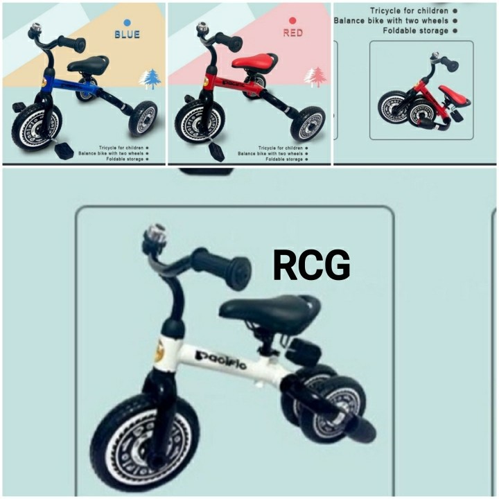 Pacific LMX - 805C 2 Fungsi Bisa Roda 3 dan Balance Bike - Sepeda Anak