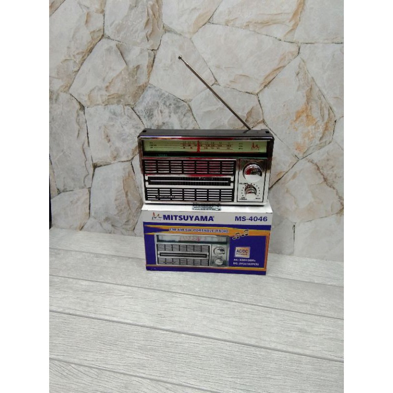 Radio Mitsuyama MS-4046 FM AM SW Portable Radio AC DC/ Radio Jadul Termurah