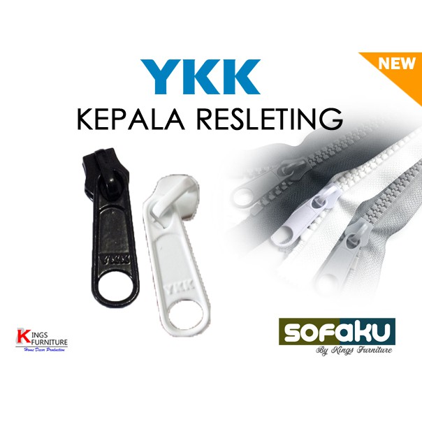 

YKK Kepala Resleting No.5 - White Head Zipper YKK